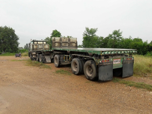 รถบรรทุกพ่วง แม่-ลูก 22 ล้อ ยี่ห้อ HINO ปีจดทะเบียน 2555 ขนาดเครื่อง 240 แรงม้า