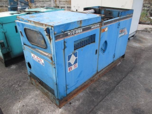 ขายเครื่องปั่นไฟ ยี่ห้อ YANMAR เครื่องยนต์ YANMAR 4TN82 เทอร์โบ ขนาด 20 กิโลวัตต์  ผลิตไฟได้ 110/200 โวลต์(ไฟญี่ปุ่น) หรือ 200 โวลต์ (ไฟในประเทศไทย) ราคา 110,000 บาท