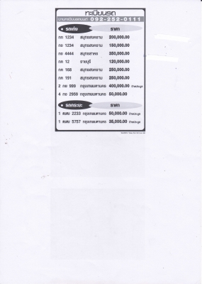 ขายป้ายทะเบียน