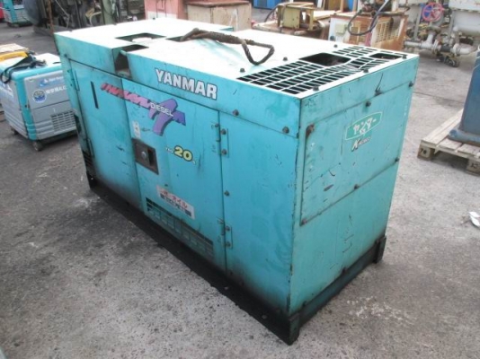 ขายเครื่องปั่นไฟ ยี่ห้อ YANMAR เครื่องยนต์ YANMAR 4TN88 เทอร์โบ ขนาด 20 กิโลวัตต์  ผลิตไฟได้ 110/200 โวลต์(ไฟญี่ปุ่น) หรือ 200 โวลต์ (ไฟในประเทศไทย) ราคา 120,000 บาท