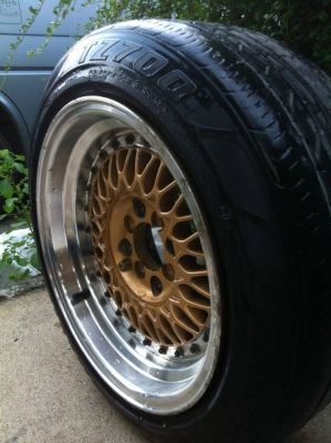 BBS RS size 15 ET15 กว้าง8 พร้อมยาง ปี14