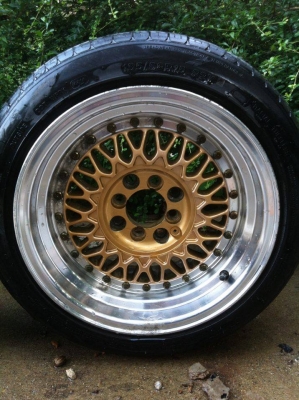 BBS RS size 15 ET15 กว้าง8 พร้อมยาง ปี14