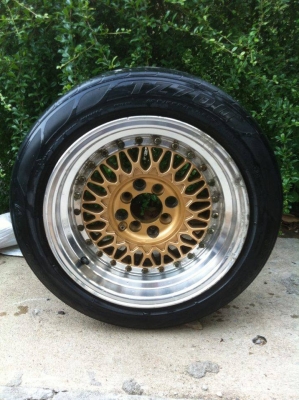 BBS RS size 15 ET15 กว้าง8 พร้อมยาง ปี14