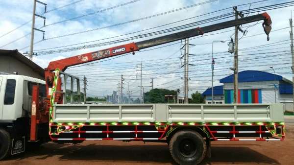 ขายด่วน รถ 6 ล้อ บรรทุกติดเครน HINO FF 195 แรงม้า