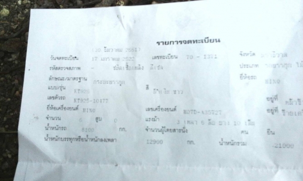 10 ล้อเพลาเดียว 195 แรง HINO KT925 วางเครื่อง HO7D รถสภาพดี พร้อมใช้ เล่มพร้อม