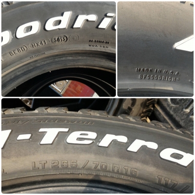 ขายยาง BF 265 x 70 x 16 พร้อมล้อลาย Bradley