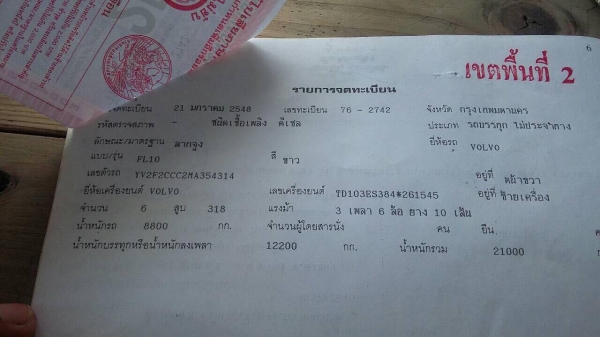 10 ล้อหัวลาก VOLVO FL10 ปี 2548 รถสภาพดี สวย เล่มพร้อม