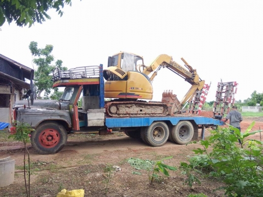 ขายด่วน!! รถสิบล้อ เทเลอร์ลากรถเกี่ยวข้าว แมคโค สภาพพร้อมใช้งาน ลากแมคโค 120 ได้