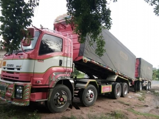 ขาย ISUZU FYH 360 พ่วงแม่ลูก กระบะเหล็กคอกเกษตรดั๊ม อู่ ศรีสวัสดิ์  รถปี 56 ปลายปี