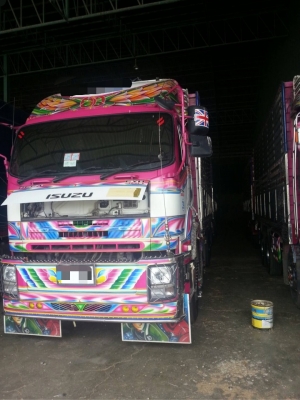 ขาย ISUZU FYH 360 พ่วงแม่ลูก กระบะเหล็กคอกเกษตรดั๊ม อู่ ศรีสวัสดิ์  รถปี 56 ปลายปี