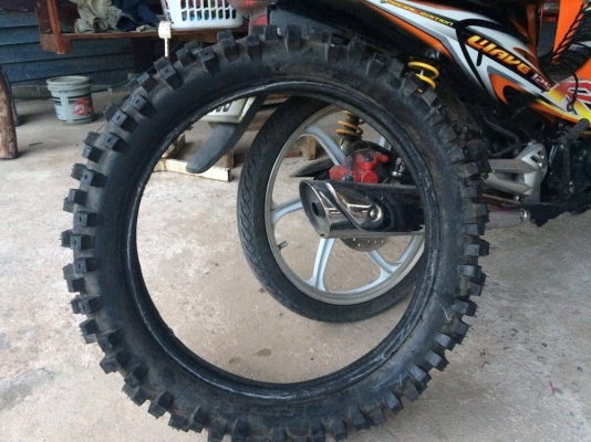 ยางหลัง 120/90-19 เก่าเก็บ