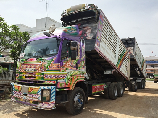 ขายรถพ่วง DECA 360 ดั้มเกษตร ใส่ของได้ 31 ตัน รถพ่วง22ล้อ สภาพเดิมๆ