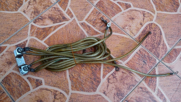 สายกราวน์วายญี่ปุ่นสีส้ม 6จุด ความโตของสายวัดได้ 8มิล