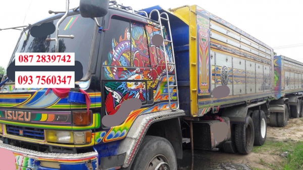 ขายรถดั้มพ์ 22 ล้อ พ่วงแม่-ลูก 3 คาน ตัวแม่ Isuzu Rocky