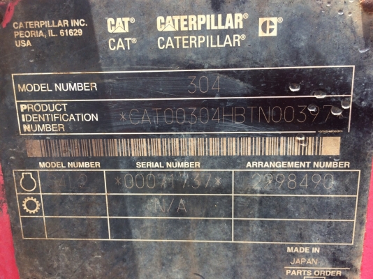 CAT 304CR เก่าญี่ปุ่น โทร.090-986-2521 อ๊อบ