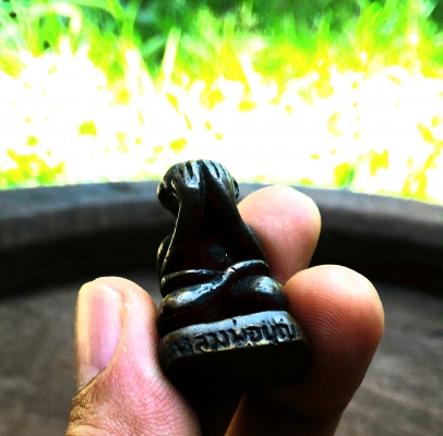 พระปิดตา หลวงปู่บุญ วัดกลางบางแก้ว เนื้อสัมฤทธิ์ น้ำหนักดี