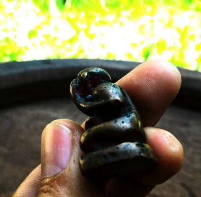 พระปิดตา หลวงปู่บุญ วัดกลางบางแก้ว เนื้อสัมฤทธิ์ น้ำหนักดี