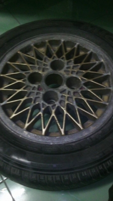 ขายmax 4รู114 ลายbbsล้อแท้ขอบ14พร้อมยางขายเป็นล้ออะไหล่มี1วง