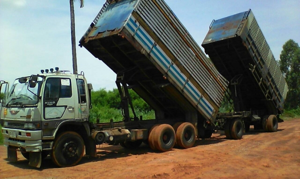 ขายรถพ่วง18ล้อดั๊มแม่ลูก เกษตร  HINO  รุ่น FM2KNLD เครื่อง K13D-260ขายราคา 1,250,000 ฿