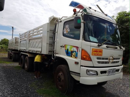 ขายบรรทุก ฮีโน่ เมก้า พ่วงดั้มกระบะสามมิตร