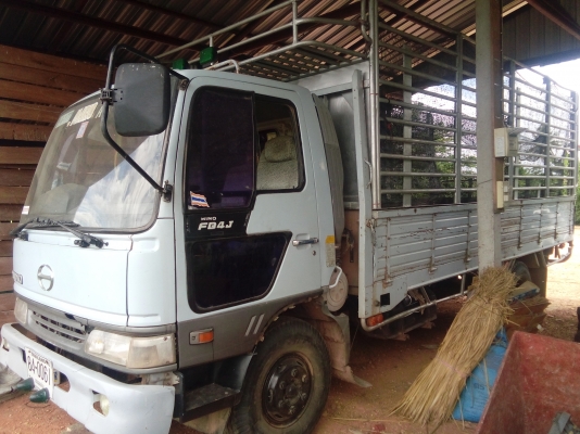 ขาย 6ล้อhino  FB4J คอกเหล็กแป๊บน้ำ ยาว 5 เมตร แอร์มี เพาเวอร์ เบรคจิ๊ฟฟี่