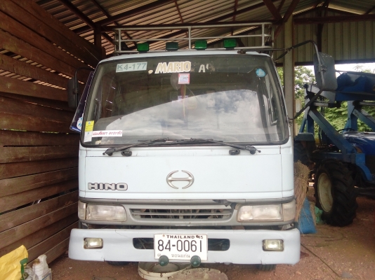 ขาย 6ล้อhino  FB4J คอกเหล็กแป๊บน้ำ ยาว 5 เมตร แอร์มี เพาเวอร์ เบรคจิ๊ฟฟี่