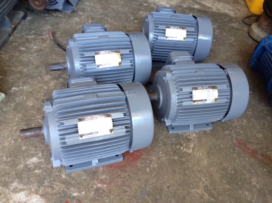 ( เหลือ 2 ตัวครับ )ขายมอเตอร์ Hitachi 1HP. 6Pole 940rpm. 380V รอบช้า หายากครับ วิ่งนิ่มเดิมๆ ทำสีใหม่ พร้อมใช้งาน มี 8ตัวครับ