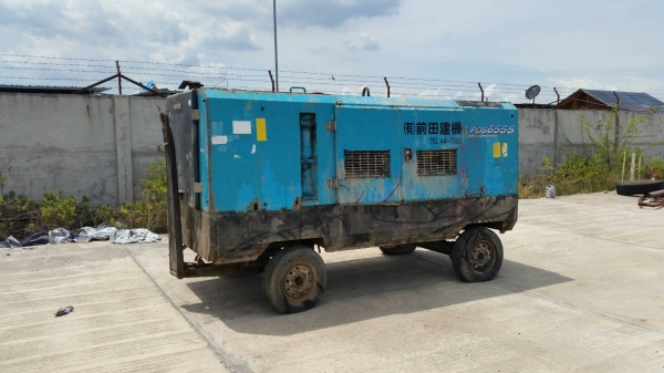 ขาย เครื่องปั๊มลม AIRMAN PDS655S แบบมีพ่วงลาก พร้อมใช้งาน ลมแรง เก่านอกครับ