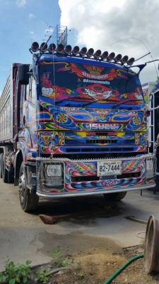 ขายรถพ่วงดัมพ์มิเนียม ISUZU เครื่อง 360 แรง ปี 56 กระบะดัใพ์มิเนียมอู่สหกิจ ลูก 3 เพลาแท้ รถเพิ่งเข้ามายังไม่ได้ล้าง