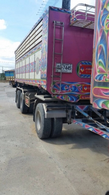 ขายรถพ่วงดัมพ์มิเนียม ISUZU เครื่อง 360 แรง ปี 56 กระบะดัใพ์มิเนียมอู่สหกิจ ลูก 3 เพลาแท้ รถเพิ่งเข้ามายังไม่ได้ล้าง