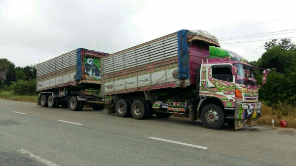 ขายรถพ่วง 24 ล้อ แม่-ลูก กระบะเนียมคอกเกษตรดั้ม อู่.ส สมบัติ HINO 380 ปรายปี.53 ราคา 2450000 ต่อรอง