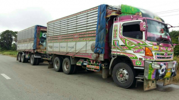 ขายรถพ่วง 24 ล้อ แม่-ลูก กระบะเนียมคอกเกษตรดั้ม อู่.ส สมบัติ HINO 380 ปรายปี.53 ราคา 2450000 ต่อรอง