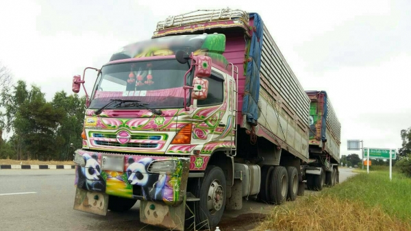 ขายรถพ่วง 24 ล้อ แม่-ลูก กระบะเนียมคอกเกษตรดั้ม อู่.ส สมบัติ HINO 380 ปรายปี.53 ราคา 2450000 ต่อรอง