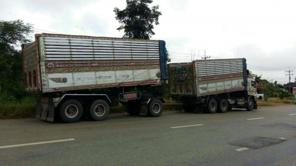 ขายรถพ่วง 24 ล้อ แม่-ลูก กระบะเนียมคอกเกษตรดั้ม อู่.ส สมบัติ HINO 380 ปรายปี.53 ราคา 2450000 ต่อรอง