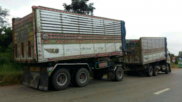 ขายรถพ่วง 24 ล้อ แม่-ลูก กระบะเนียมคอกเกษตรดั้ม อู่.ส สมบัติ HINO 380 ปรายปี.53 ราคา 2450000 ต่อรอง