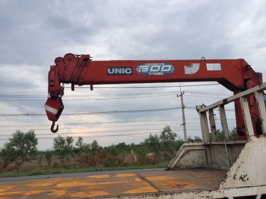 รถ12ล้อHinoโปรเฟีย2เพลา 240แรงติดเครนUNIC500ท้องV6ปลอก5ชัก