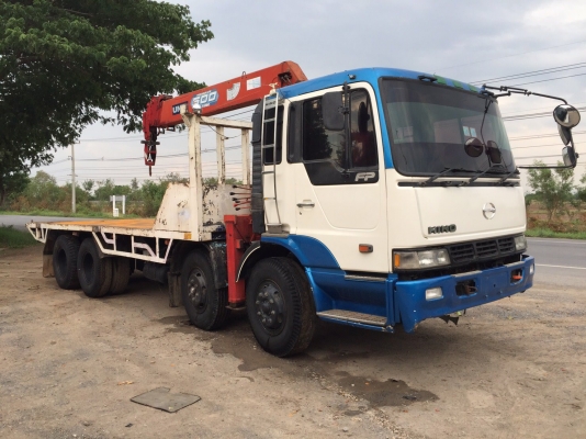 รถ12ล้อHinoโปรเฟีย2เพลา 240แรงติดเครนUNIC500ท้องV6ปลอก5ชัก