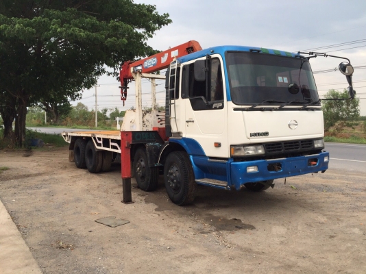 รถ12ล้อHinoโปรเฟีย2เพลา 240แรงติดเครนUNIC500ท้องV6ปลอก5ชัก