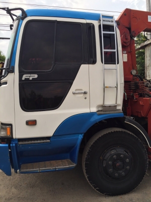 รถ12ล้อHinoโปรเฟีย2เพลา 240แรงติดเครนUNIC500ท้องV6ปลอก5ชัก