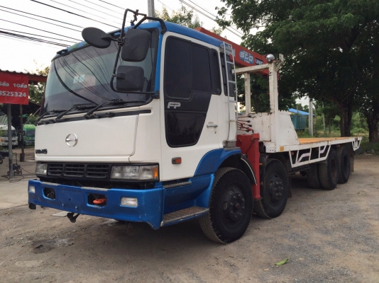 รถ12ล้อHinoโปรเฟีย2เพลา 240แรงติดเครนUNIC500ท้องV6ปลอก5ชัก