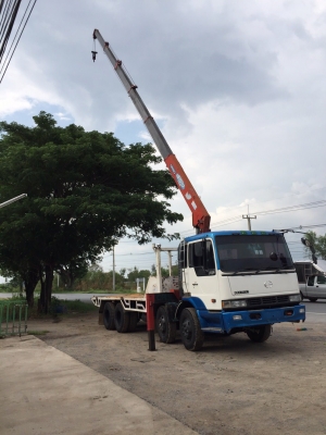 รถ12ล้อHinoโปรเฟีย2เพลา 240แรงติดเครนUNIC500ท้องV6ปลอก5ชัก