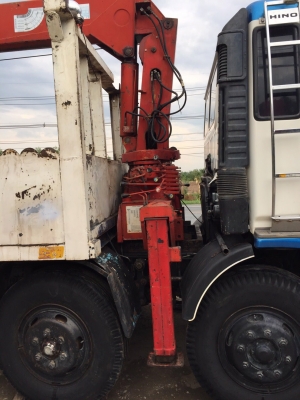 รถ12ล้อHinoโปรเฟีย2เพลา 240แรงติดเครนUNIC500ท้องV6ปลอก5ชัก