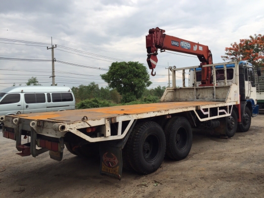 รถ12ล้อHinoโปรเฟีย2เพลา 240แรงติดเครนUNIC500ท้องV6ปลอก5ชัก