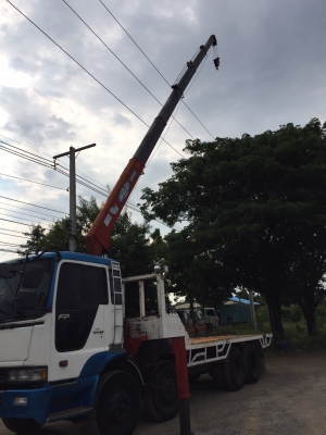 รถ12ล้อHinoโปรเฟีย2เพลา 240แรงติดเครนUNIC500ท้องV6ปลอก5ชัก