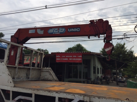 รถ12ล้อHinoโปรเฟีย2เพลา 240แรงติดเครนUNIC500ท้องV6ปลอก5ชัก