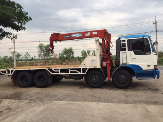 รถ12ล้อHinoโปรเฟีย2เพลา 240แรงติดเครนUNIC500ท้องV6ปลอก5ชัก