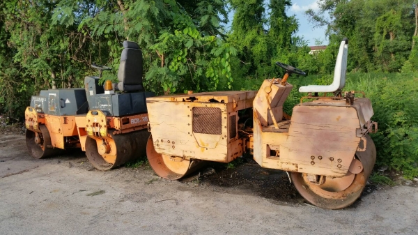 ขาย รถบดดินหน้าเหล็กหลังเหล็ก MAIWA เอวอ่อน เครื่อง KUBOTA ดีเชล 3 สูบ