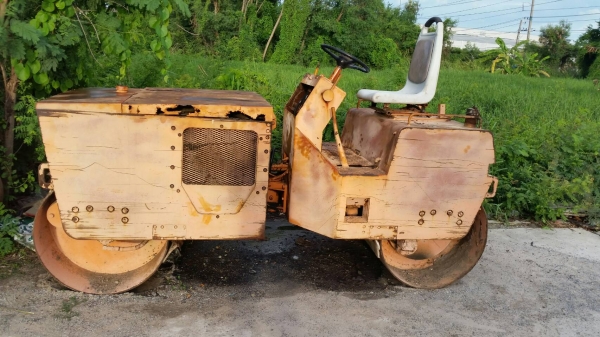 ขาย รถบดดินหน้าเหล็กหลังเหล็ก MAIWA เอวอ่อน เครื่อง KUBOTA ดีเชล 3 สูบ