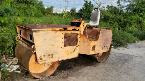 ขาย รถบดดินหน้าเหล็กหลังเหล็ก MAIWA เอวอ่อน เครื่อง KUBOTA ดีเชล 3 สูบ