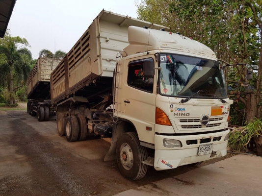 ขายรถพ่วงดัมพ์ HINO เครื่อง 380 แรง ปี 54 กระบะดัมพ์สามมิตร ลูก 3 เพลาแท้ ทะเบียนพร้อม